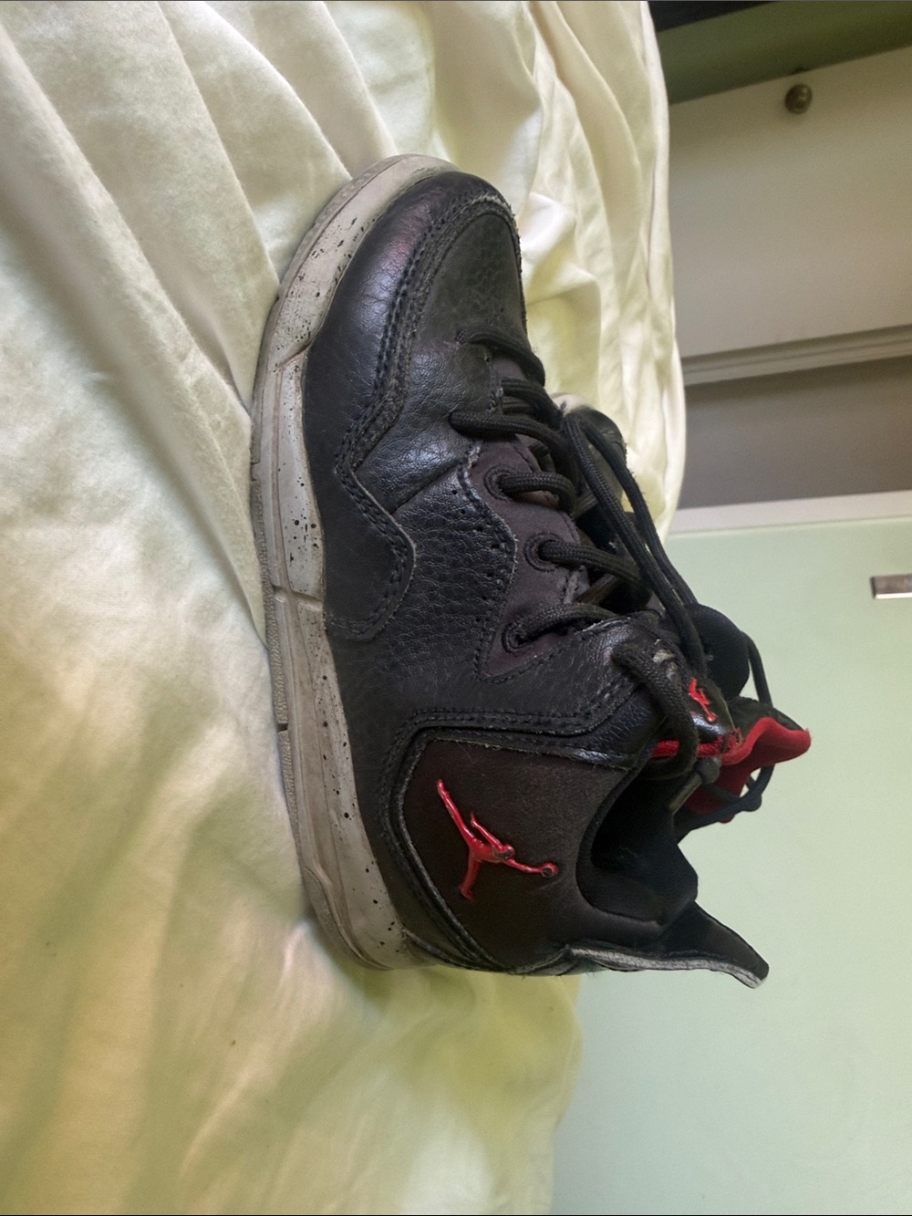 Air Jordan Kids Black and Red Basketball Sneakers